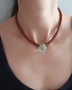 chokery Naszyjnik choker ROOTS jaspis czerwony, prasiolit, jaspis dalmatyński 1