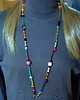korale Długi bajecznie kolorowy naszyjnik Boho drobne koraliki prezent handmade 5