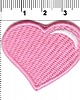naszywki na ubrania Naszywka naprasowanka SERCE JASNY RÓŻ termo haft dla dzieci 4x3,5cm 1