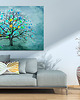 obrazy Obraz na płótnie z drzewem w turkusie 100x70cm 2