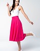 spódnice midi Spódnica Fuchsia Fever rozkloszowana różowa z dresówki 1