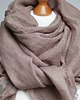 szale damskie CHUSTA lniana damska, lniany szal na jesień, naturalny eco boho chusta lniana 1