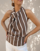 topy damskie Stripes - top z otwartymi plecami 2