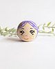akcesoria różne Ręcznie malowany koralik z twarz syrenki 3 cm do makramy i rękodzieła 1 szt. 1