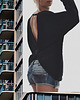 bluza bez kaptura damska Czarna Bluza z odkrytymi plecami Show'em Black 3