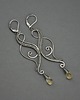 kolczyki wire wrapping Długie kolczyki krople cytryn wire wrapping 2