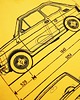 t-shirty męskie koszulka FIAT 126 MALUCH YELLOW tshirt 3