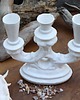 świeczniki i świece Trójramienny świecznik ceramiczny biały 3
