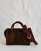 torby na ramię LUCKY BAG - skórzana torebka - zamszowa - brąz 1