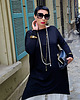 tuniki damskie Tunika oversize V czarna 2
