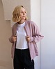 bluza bez kaptura damska Bomberka Sporty Chic Brudny Róż 3