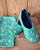 kapcie damskie Kapcie zielone w kwiatki r.37 3