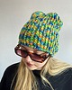 czapki damskie Kolorowa mała czapka beanie z wełną i alpaką 1