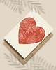 kartki okolicznościowe - wydruki Kartka minimalistyczna czerwone serce - ślub, rocznica, walentynki 1