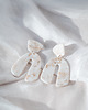 kolczyki z masy plastycznej Kolczyki wiszące BRIDAL 2