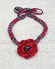 kolie 5829 czerwony, granatowy elegancki naszyjnik 2