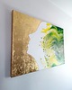 obrazy JOY III 60x90  Kobieta Ręcznie malowany złoto i zieleń nowoczesna abstrakcja 3