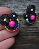 kolczyki soutache Kolorowe Lentinki- kolczyki soutache 3