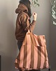 torby na ramię Torba shopper XXL w pasy brązowo-brzoskwiniowe 2