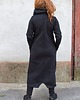 bluza bez kaptura damska Płaszcz damski ze stójką , bawełniana długa bluza wejście na kciuki 2