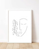 grafiki i ilustracje PLAKAT line art, szkic, twarz, abstrakcyjny 3