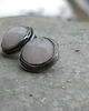 kolczyki wire wrapping Kwarc różowy  - sztyfciki 2