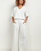 bluzki kimonowe damskie Bluza kimono z dekoltem V, T416, biały 1