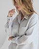 koszule damskie  Lniana koszula 100% len LIGHT GRAY 7