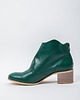 botki damskie BOTKI KWOBOJKI NA 5 CM KLOCKU - SKÓRA NATURALNA - MODEL 483 - KOLOR ZIELONY 3