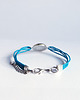 bransoletki ze szkła Bransoletka - Lisek - niebieska, sznurki 1