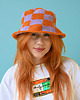 kapelusze damskie Bucket hat, creamy purple & burnt orange, handmade vibes 2