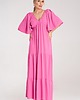 sukienki maxi damskie Długa sukienka maxi z dekoltem w serek i rękawem kimono - M1185 2