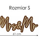 dodatki ślubne Napis drewniany 3D na wesele "Mrs&Mr" 4