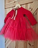 sukienki dla dziewczynki Sukienka Dresowa Czerwona Tiulowa 6