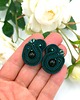 kolczyki soutache Kolczyki sutasz zielone sztyfty "Largo" szmaragd nilu na ZAMÓWIENIE 1