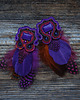 kolczyki soutache Kolczyki soutache z piórkami 2