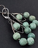 kolczyki wire wrapping Zielony opal - kolczyki lub klipsy 2