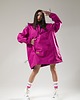 kurtki damskie Kurtka wiatrówka anorak wersja longline fuksja 5