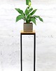 kwietniki Kwietnik Metalowy Drewno TAVOLO 80cm czarny loft 2
