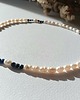 naszyjniki - inne Naszyjnik  perły  naturalne  i lapis lazuli 2