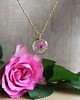 wisiory Vintage rose Złota zawieszka złoty wisiorek prawdziwe kwiaty w żywicy 1