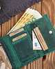 portfele damskie PORTFEL DAMSKI SKÓRZANY ZE WZOREM MAŁY VINTAGE ZIELONY RFID T-112 4