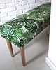 ławki ŁAWKA ławeczka tapicerowana liście monstera puf 2