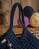 torby na ramię Makramowa torebka Beach Bag M granat 3