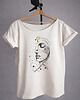 t-shirt damskie Twarz kropki na Waniliowym oversize 1