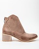 botki damskie BOTKI KWOBOJKI NA 5 CM KLOCKU - SKÓRA NATURALNA - MODEL 483 - KOLOR CAPPUCCINO 3