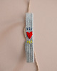 bransoletki na sznurku Bransoletka handmade z haftowanym serduszkiem, niebieska 3