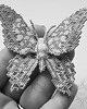 broszki Zimowy motyl, broszka, beading 3
