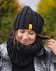 czapki damskie Wełniana czapka zimowa peruvian WOOLY czarna 1