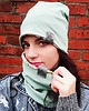 czapki damskie Cienka czapka damska z kominem wiosenna w kwiaty 4